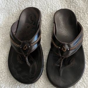 Mens Leather Olukai Mea Ola Sandals size 11